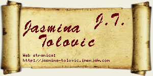 Jasmina Tolović vizit kartica